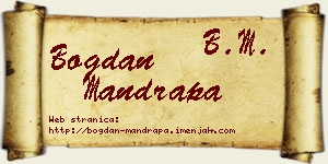 Bogdan Mandrapa vizit kartica